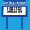 Standard style school sign