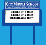 Standard style school sign